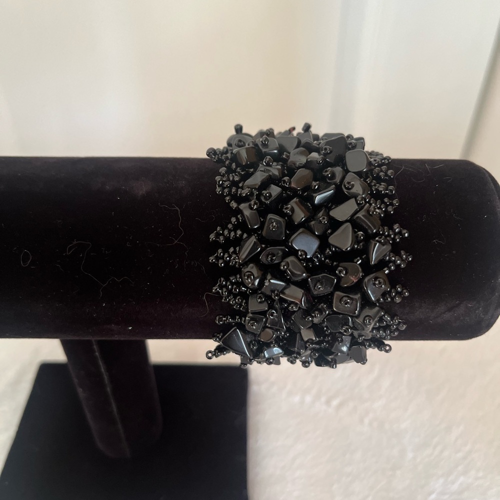 Black Beaded Bracelet